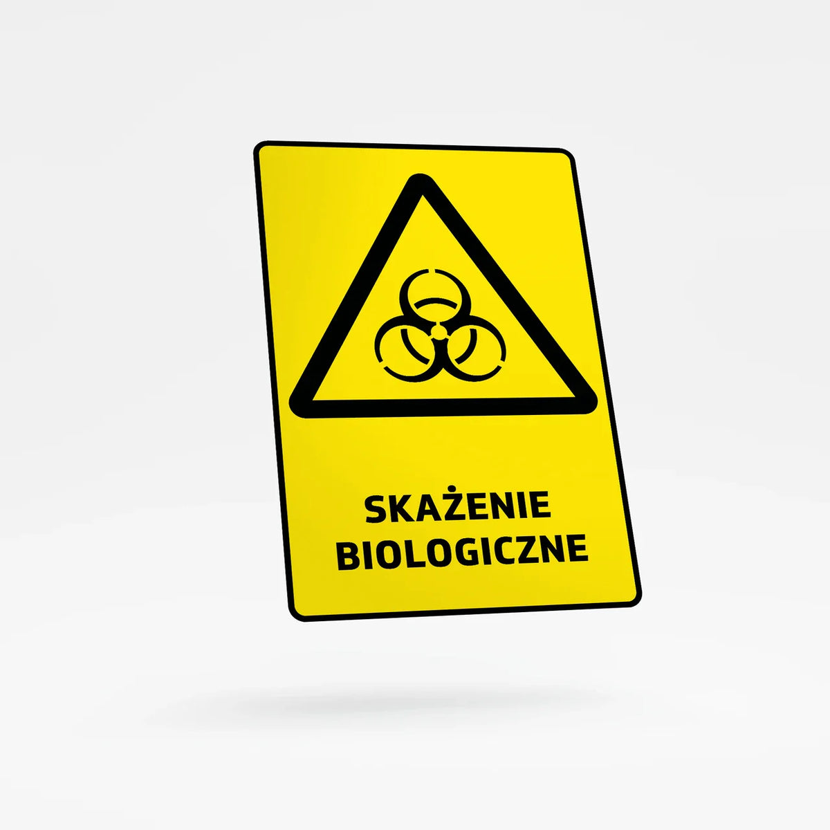 Warning sign with text - biological hazard