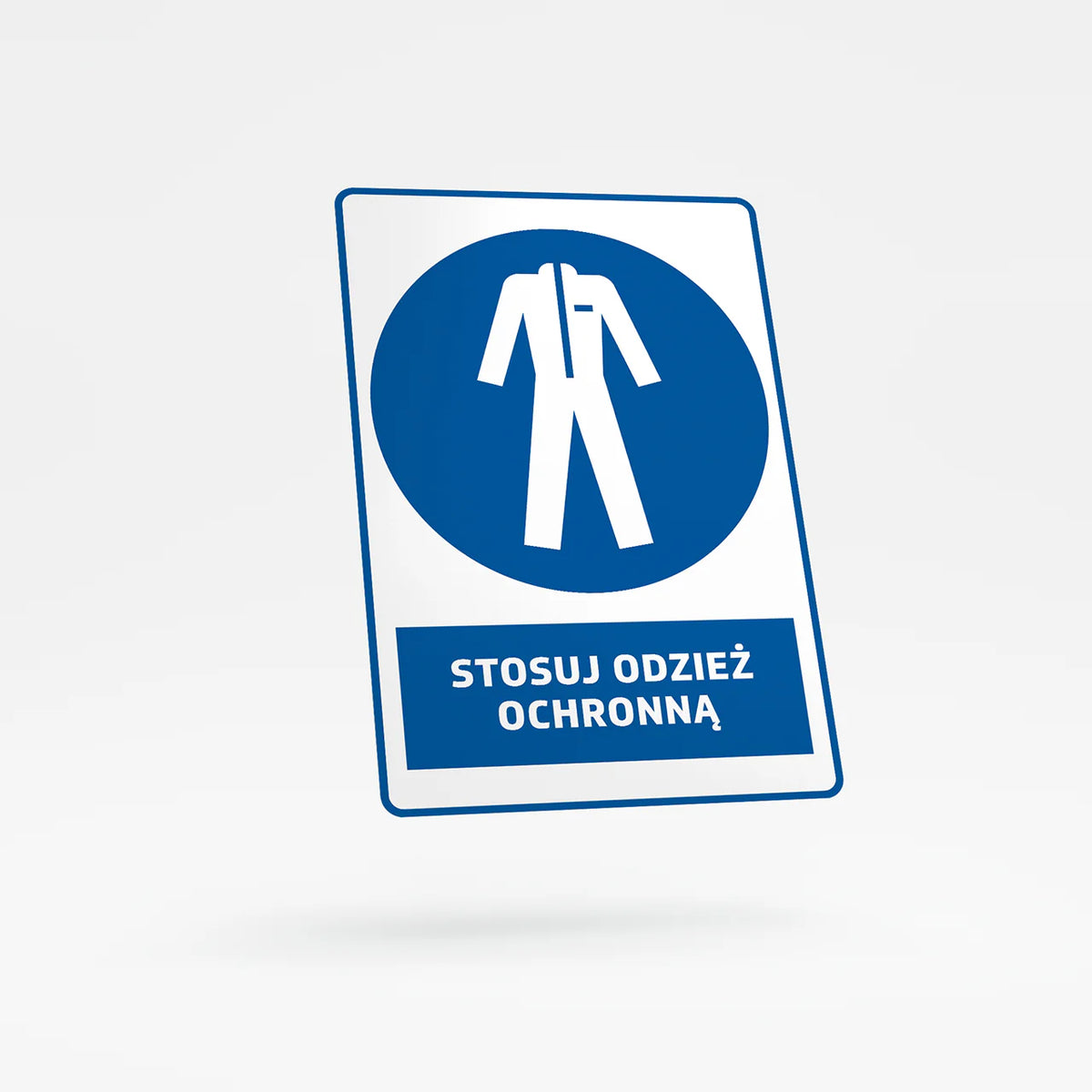 Mandatory sign with text - wear protective clothing