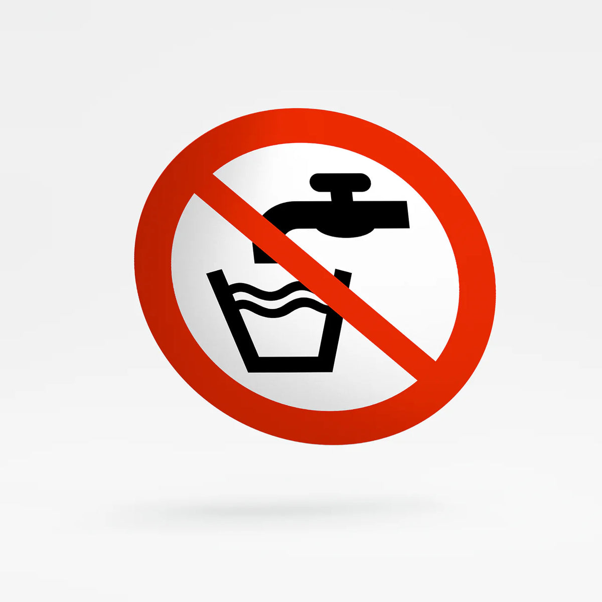 Prohibition sign - not drinking water