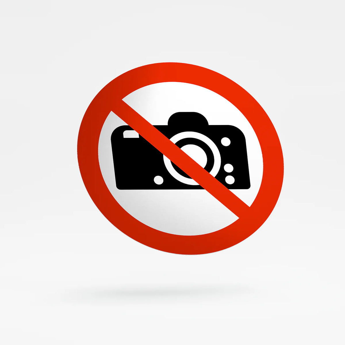 Prohibition sign - no photography