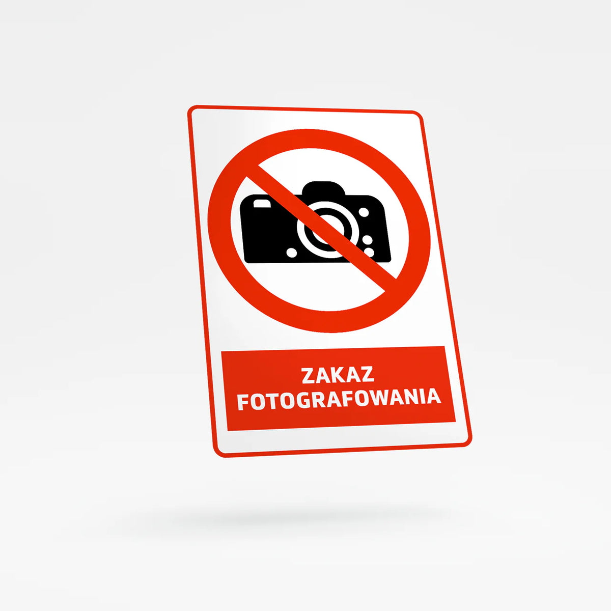 Prohibition sign with text - no photography