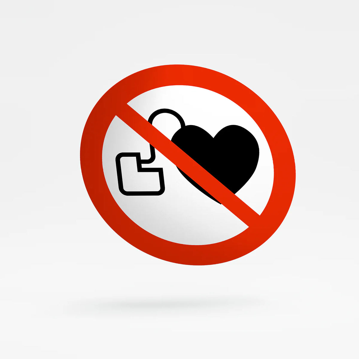 Prohibition sign - no entry with pacemaker