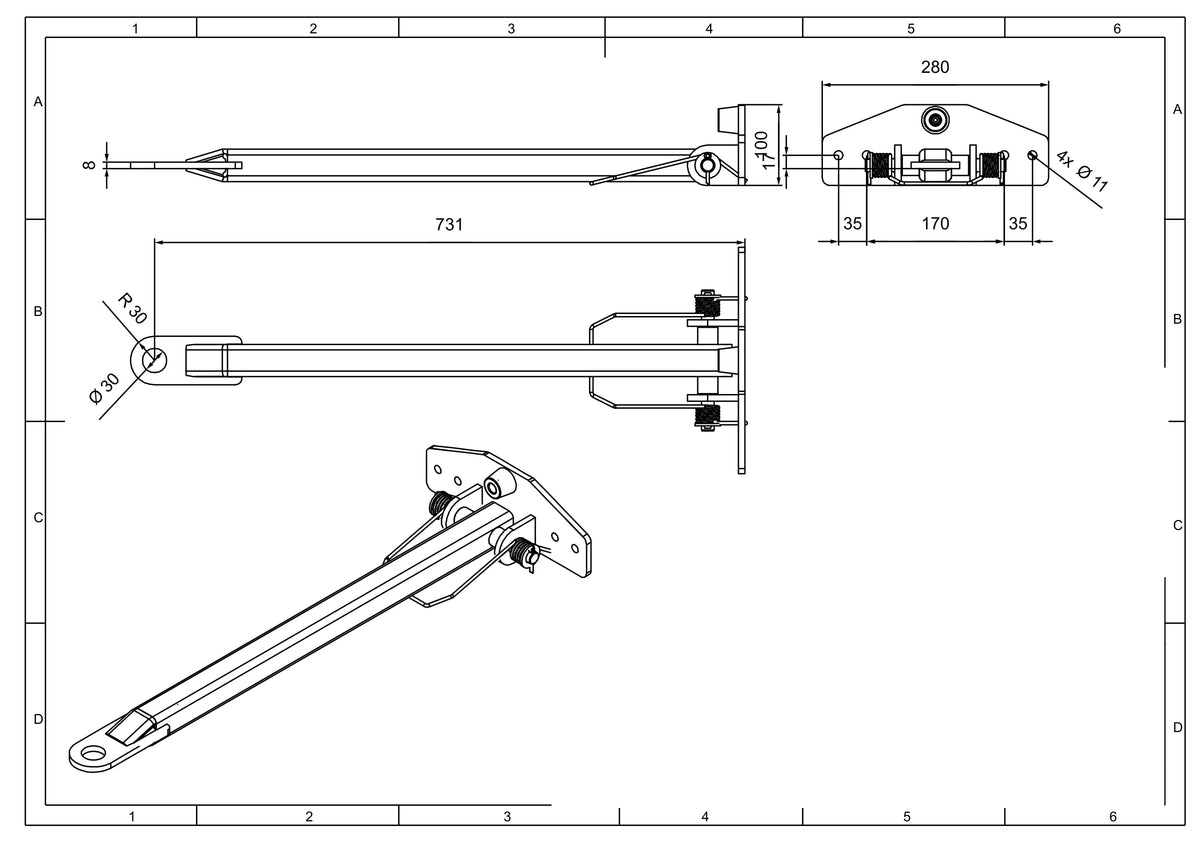 CS-BTP30-1200 — rysunek techniczny