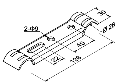 Akcesorium metalowe F-11 — rysunek techniczny