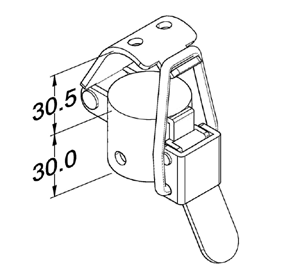 Akcesorium metalowe F-13C — rysunek techniczny