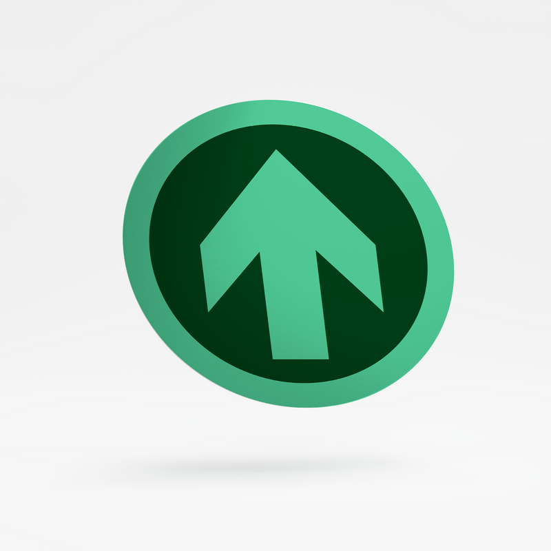 Photoluminescent sign - arrow 1
