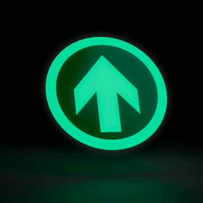 Photoluminescent sign - arrow 1