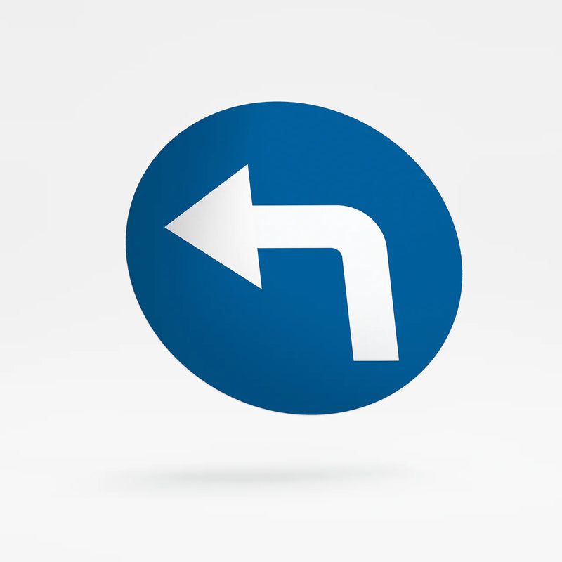 Road sign - turn left only