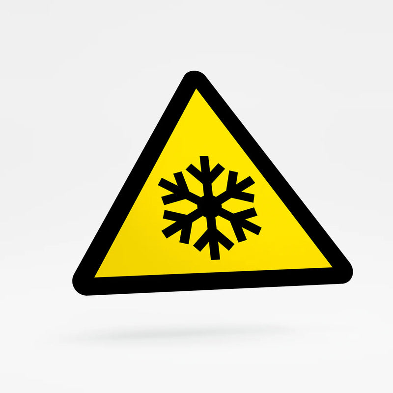 Warning sign - low temperature