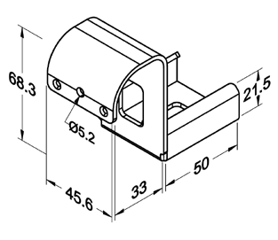 Szyna rolkowa R-40BH33 — rysunek techniczny