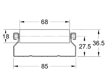 Szyna rolkowa R-8519 — rysunek techniczny