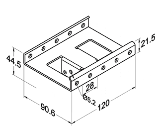 Szyna rolkowa R-85BH6A — rysunek techniczny