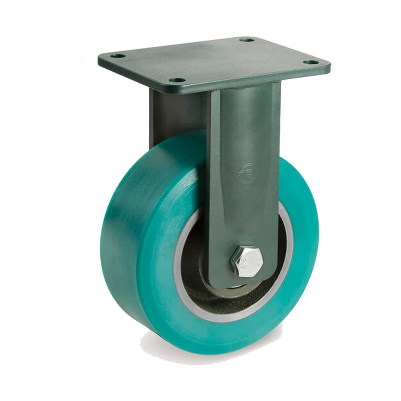 TR-Roll polyurethane wheel, fixed castor (EE) with a top plate — TR-62GH-SF-EE-HD