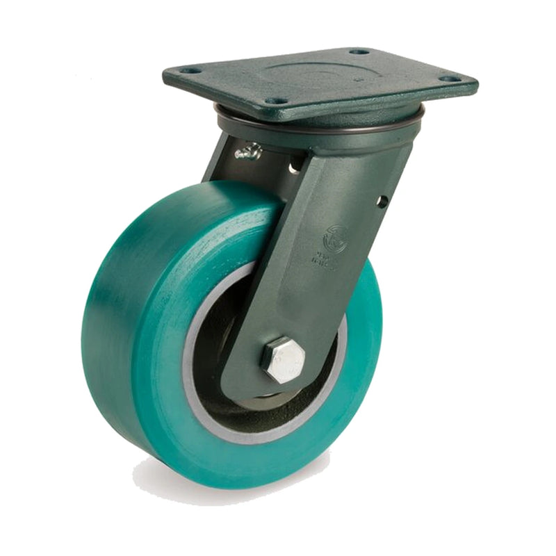 TR-Roll polyurethane wheel, swivel castor (EE) with a top plate — TR-62GH-SRP-EE-HD