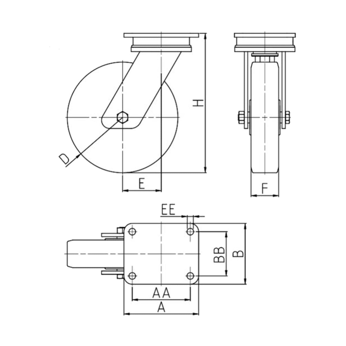 TR-62GH-SRP-EE-HD — rysunek techniczny