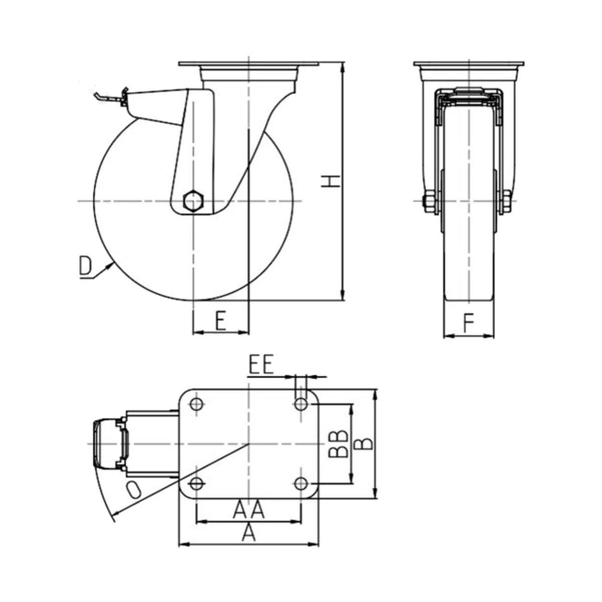 TR-62NY-SRP-NL-FR — rysunek techniczny