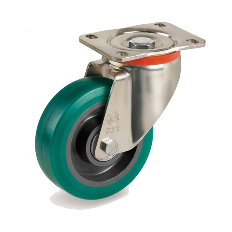 Lenkrolle P mit Platte und einem Rad aus TR-Roll Polyurethan TR-62NY-SRP-P
