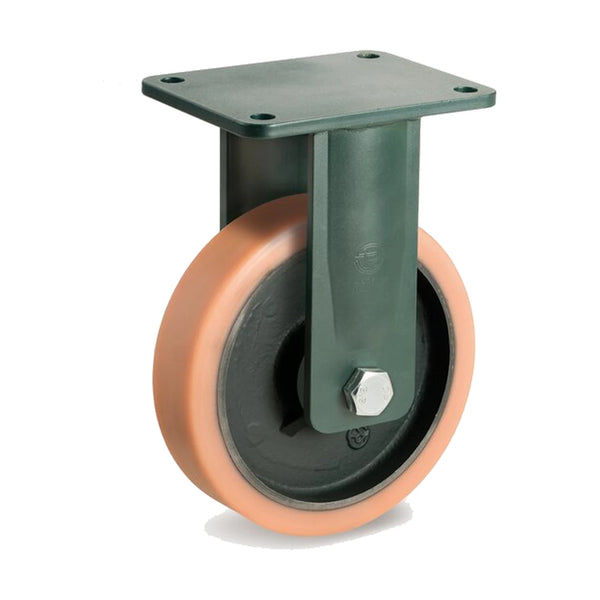 Zestaw kołowy stały z płytą montażową, z kołem z Vulkollanu® TR-63GH-SF-EE-HD