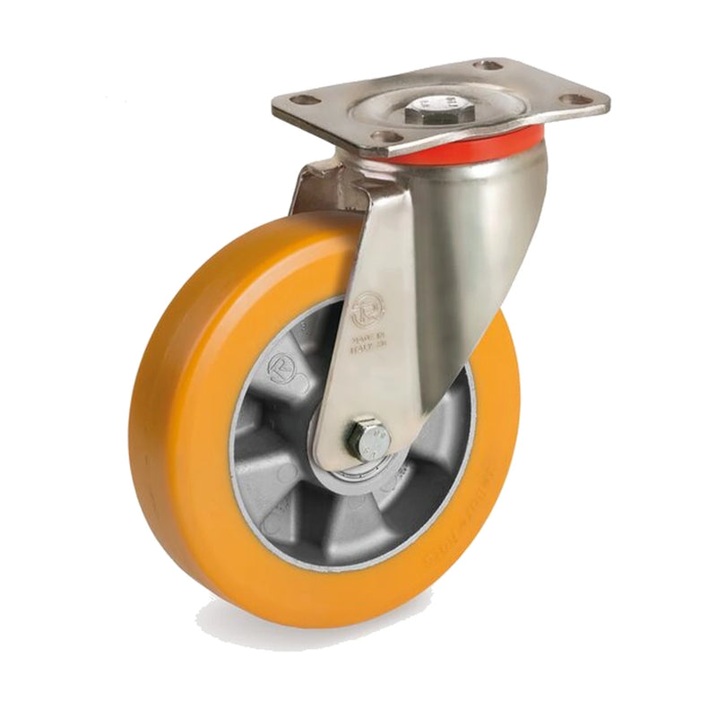 TR polyurethane wheel, swivel castor (P) with a top plate — TR-65HT-SRP-P