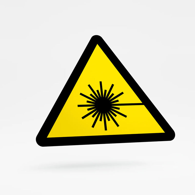 Warning sign - caution: laser beam
