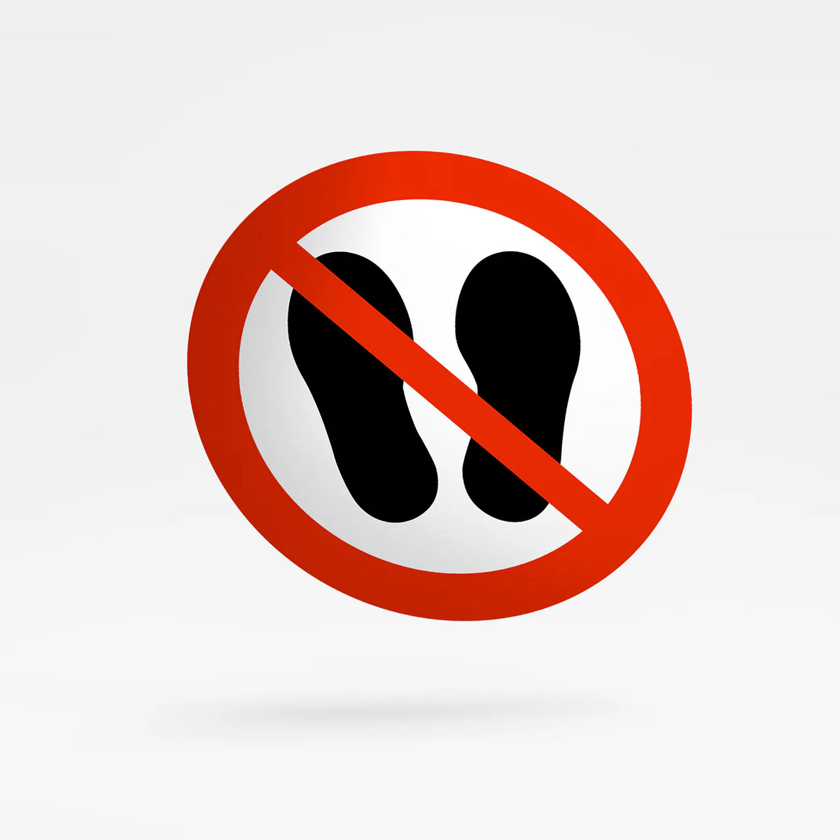 Prohibition sign - no pedestrians