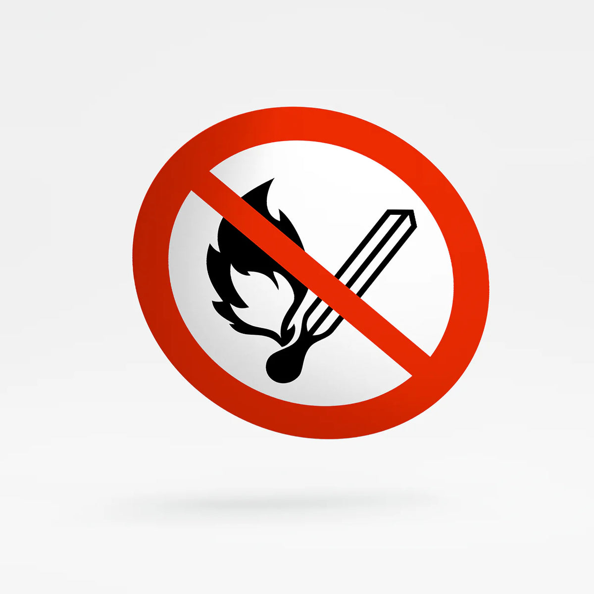 Prohibition sign - no open flame