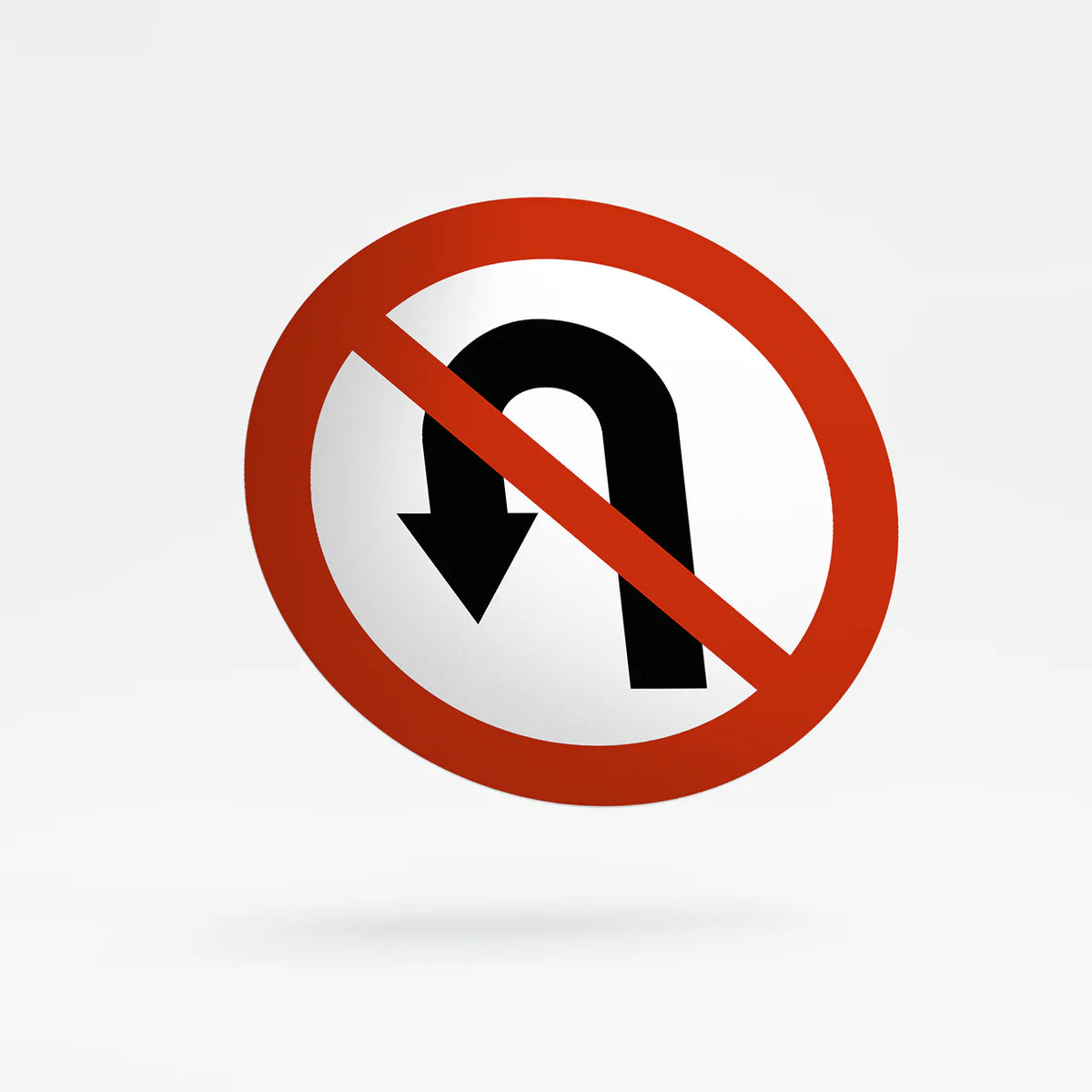 Road sign - no U-turn