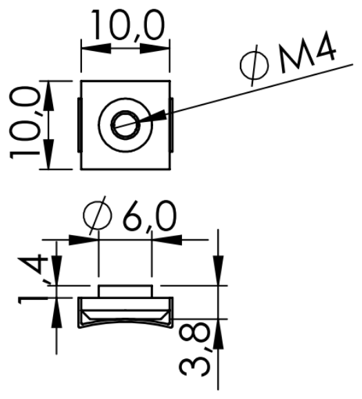 Nakrętka wpustowa, HM4 — widok 2