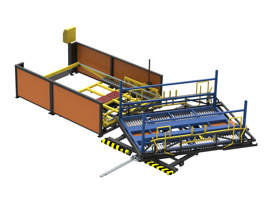 Roller turntable for manual full-for-empty exchange