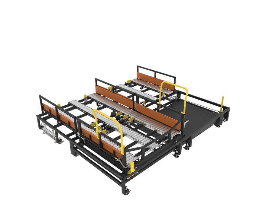 Manual three-position roller platform