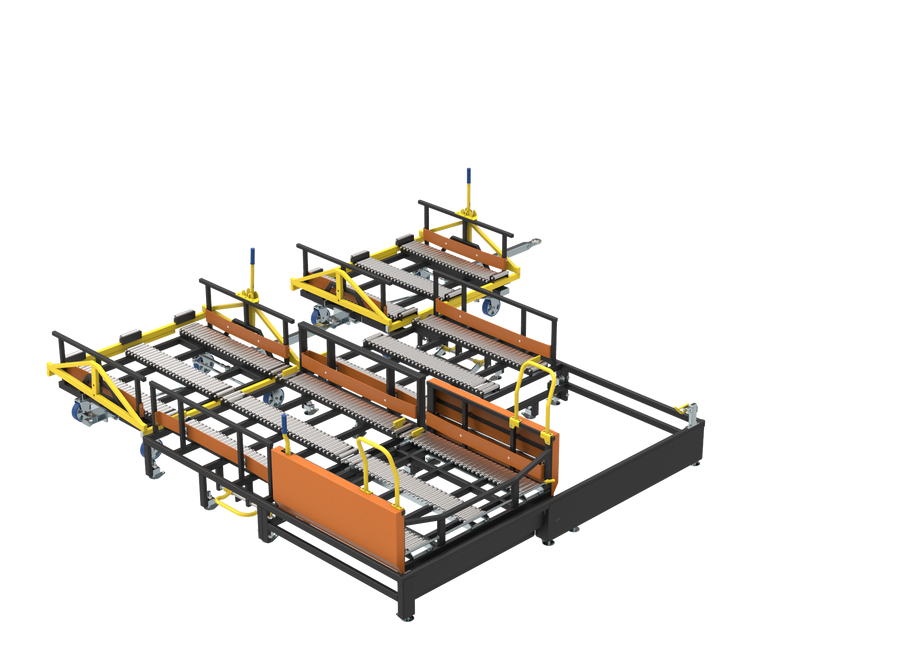 Manual three-position roller platform